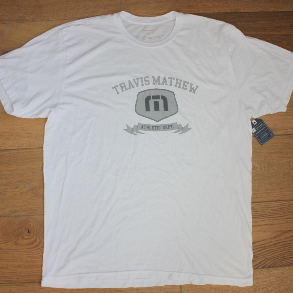 Travis Mathew Golf Men's White Gray T-Shirt New